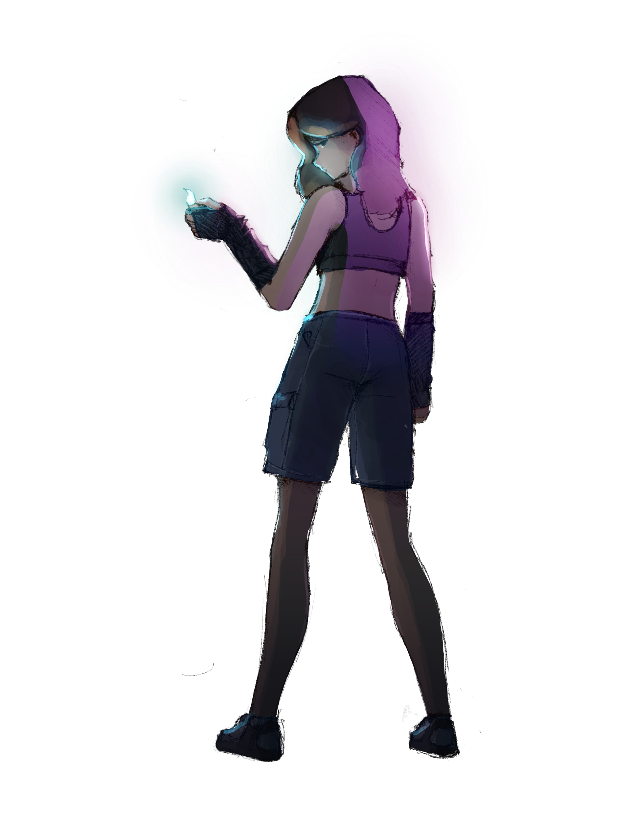 An illustrated portrait of Olivia